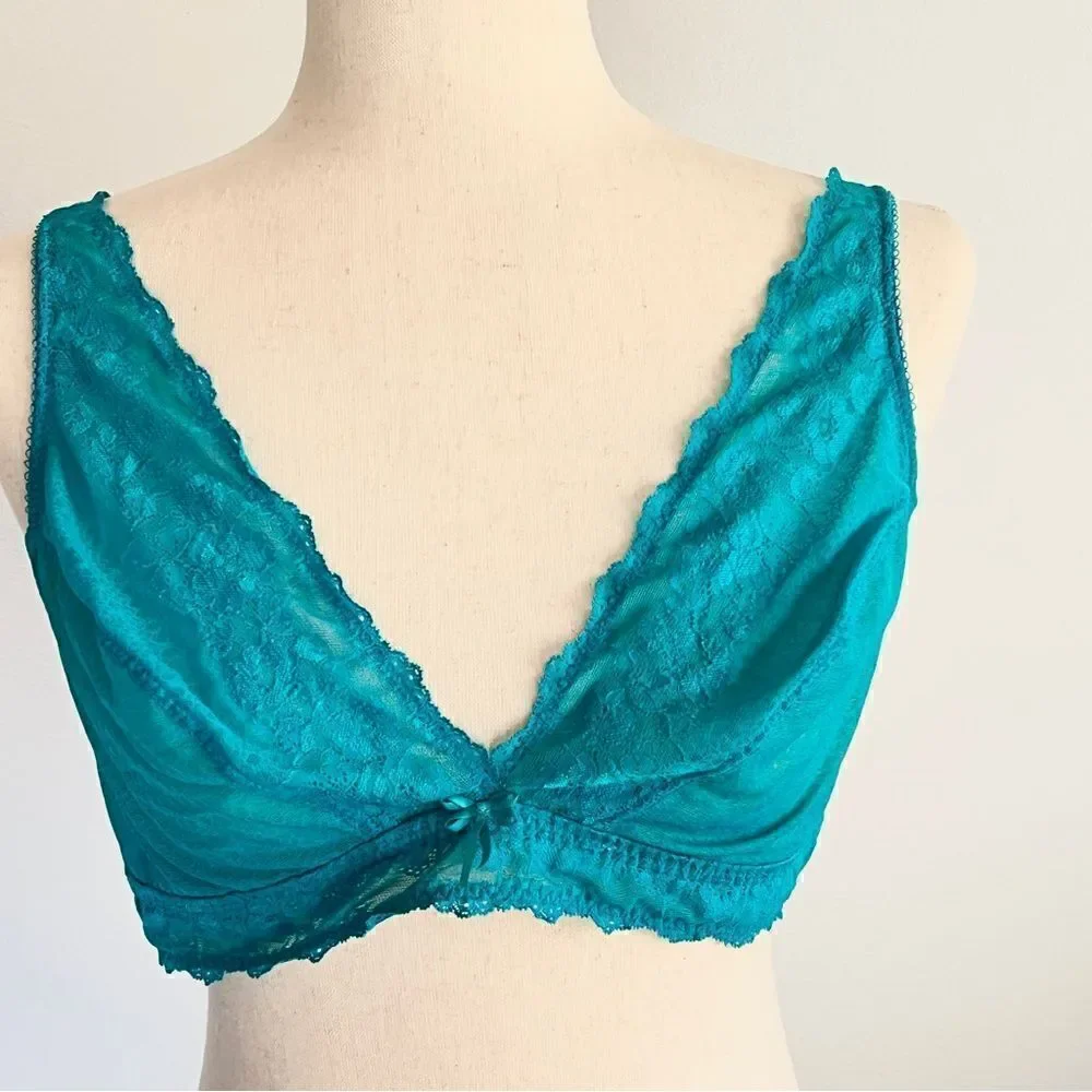 Wacoal The Insider Wire Free Lace Mesh Bra 38 Capri Breeze 852212